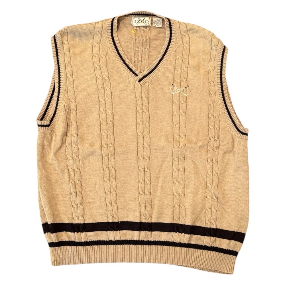 Vintage Izod golf cable knit sweater vest